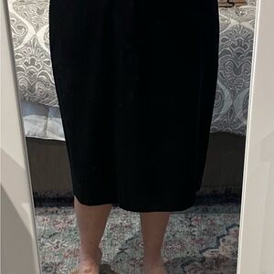 Classic Black Midi Pencil Skirt - Women's